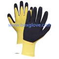 13 Gauge High Elastic Nylon Liner, Nitrile Coating, Double Coated, Sandy Finish Work Glove